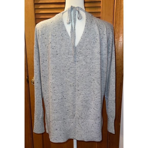 Loft Grey Speckled V Neck Tunic — Medium - Picture 2 of 13